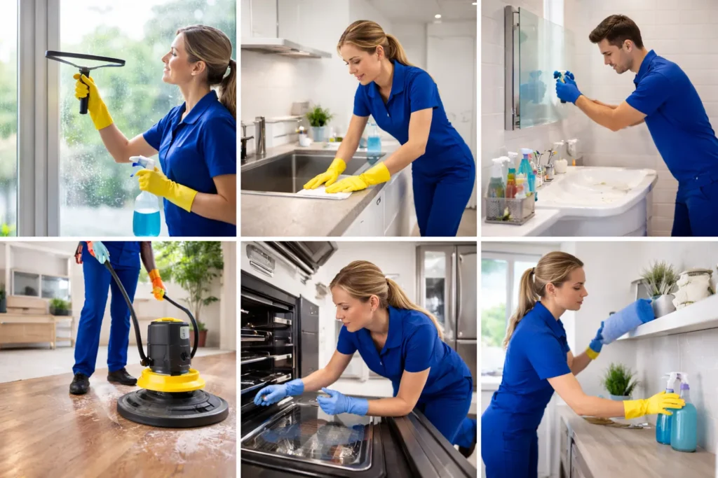 cleaning services in action